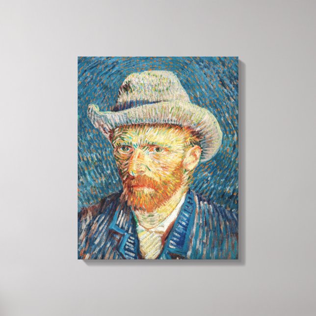 Van Gogh - Self Portrait with a Grey Felt Hat Canvas Print (Front)