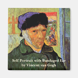 Van Gogh; Self Portrait with Bandaged Ear Magnet