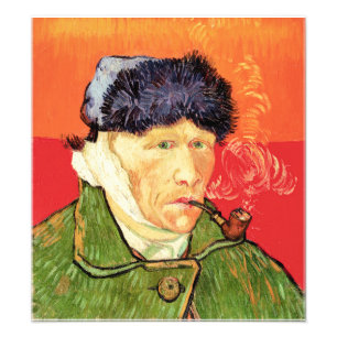 Van Gogh - Self Portrait with Bandaged Ear & Pipe Photo Print
