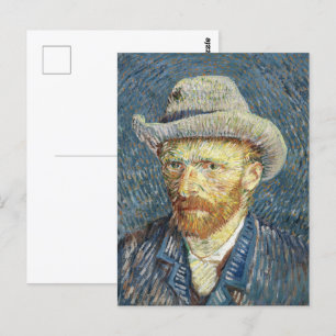 Van Gogh Self Portrait with Grey Felt Hat Postcard
