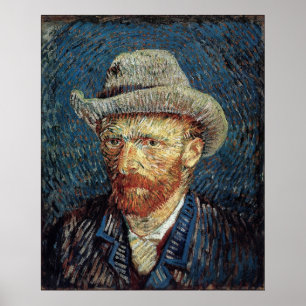 Van Gogh Self-Portrait with Grey Felt Hat Poster