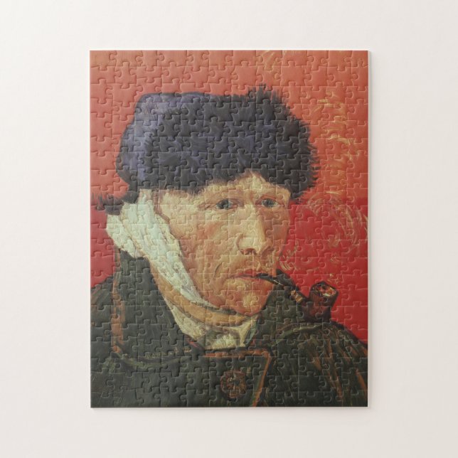 VAN GOGH - self portrait with linked ear and pipe Jigsaw Puzzle (Vertical)