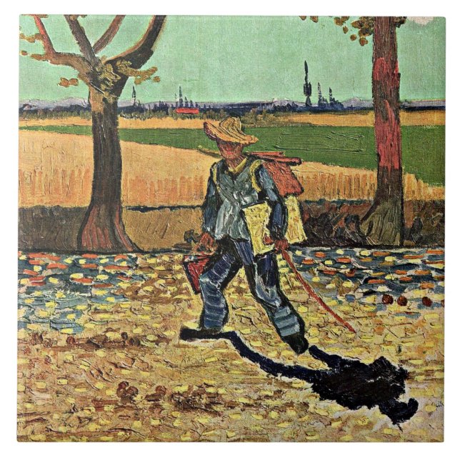 Van Gogh: Selfportrait on the Road Tarascon Tile (Front)