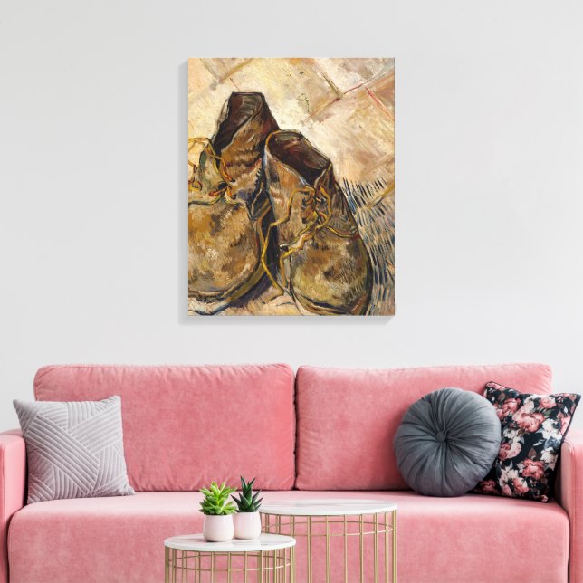 Van Gogh "Shoes" Canvas Print (Insitu(LivingRoom))