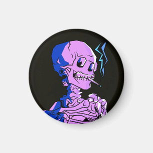 Van Gogh, Skeleton with a burning cigarette Magnet