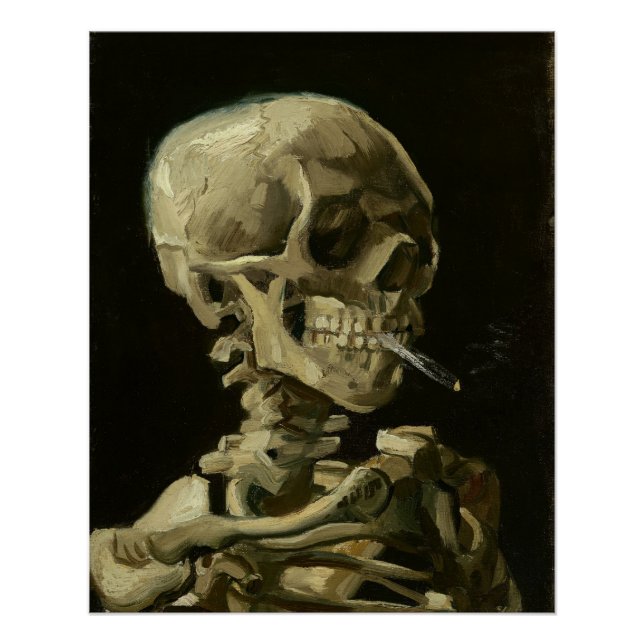 Van Gogh, Skeleton with a burning cigarette Poster (Front)