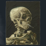 van gogh Skull Fleece Blanket<br><div class="desc">"van gogh Skull ", "skeleton smoking cigarette", calavera, "van gogh", "van gough", "Day Of The Dead", "dia de los muertos", goth, gothic, "skeleton burning cigarette"</div>