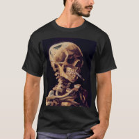 van gogh - skull with a burning cigarette