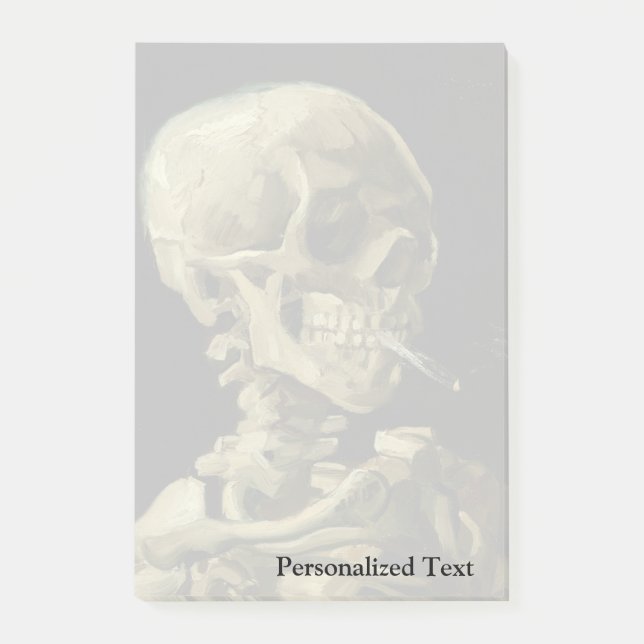 Van Gogh | Skull with Burning Cigarette | 1886 Post-it Notes (Front)