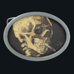 Van Gogh Skull with Burning Cigarette Belt Buckle<br><div class="desc">Van Gogh Skull with Burning Cigarette belt buckle. Oil painting on canvas from 1885. Skull with Burning cigarette reveals both van Gogh’s sense of humour and sense of the macabre. Something of an oddity in his recognised oeuvre, the work has grown in popularity in the past few decades. A great...</div>