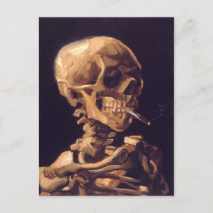 Van Gogh: Skull with Burning Cigarette Postcard