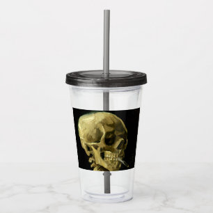 Van Gogh Smoking Skeleton Acrylic Tumbler