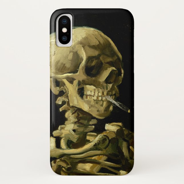 Van Gogh Smoking Skeleton Case-Mate iPhone Case (Back)