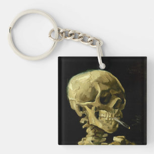 Van Gogh Smoking Skeleton Key Ring
