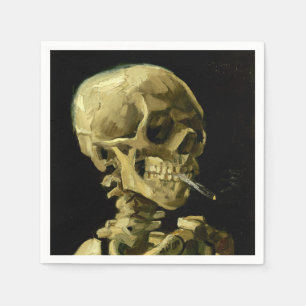 Van Gogh Smoking Skeleton Napkin