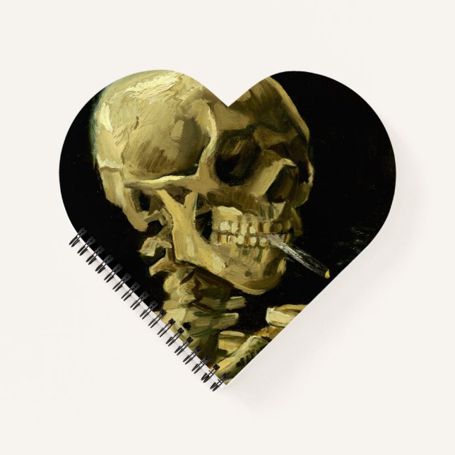 Van Gogh Smoking Skeleton Notebook (Front)