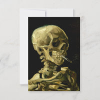 Van Gogh Smoking Skeleton
