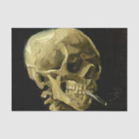 Van Gogh Smoking Skeleton