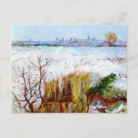 Van Gogh-Snowy Landscape with Arles in Background