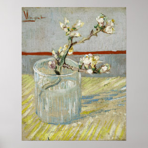 Van Gogh - Sprig Of Flowering Almond In A Glass Poster