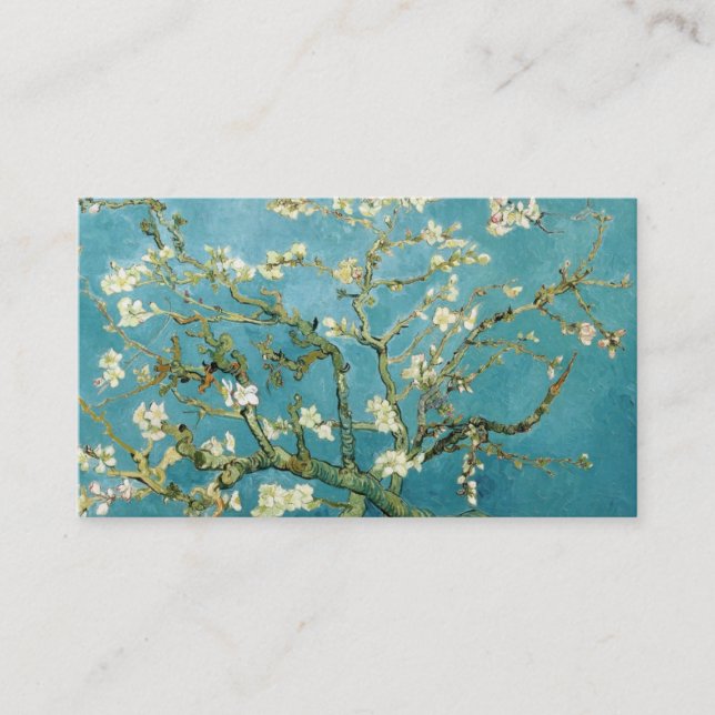 Van Gogh spring blossoms custom business cards (Front)