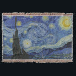 Van Gogh, Starry Nigh, classic painting Throw Blanket<br><div class="desc">Van Gogh,  Starry Nigh,  classic painting</div>