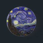 Van Gogh Starry Night 6 Cm Round Badge<br><div class="desc">Van Gogh Starry Night</div>