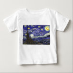 Van Gogh Starry Night Baby T-Shirt<br><div class="desc">Van Gogh Starry Night</div>