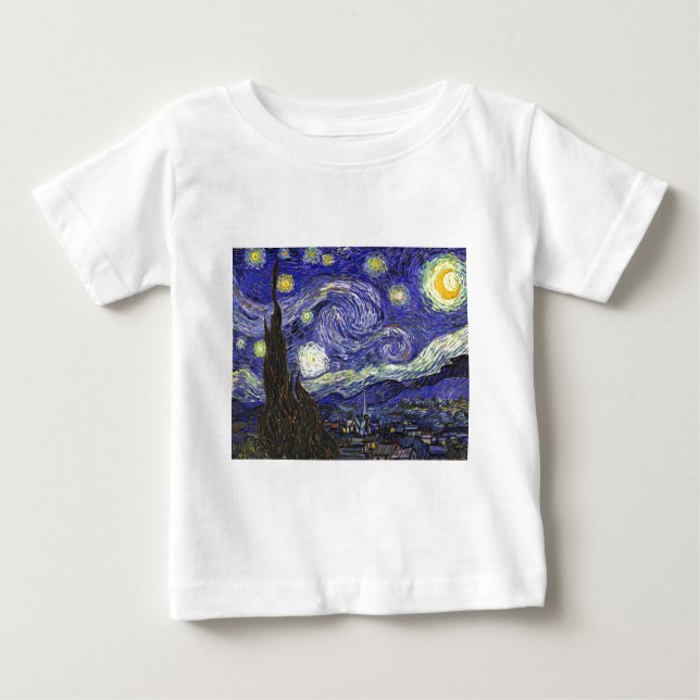 Van Gogh Starry Night Baby T-Shirt (Front)