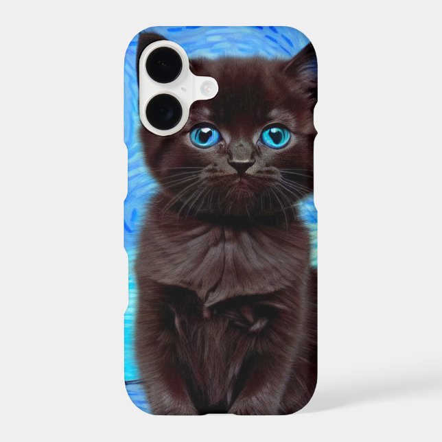 Van Gogh Starry Night Black Cat (Back)