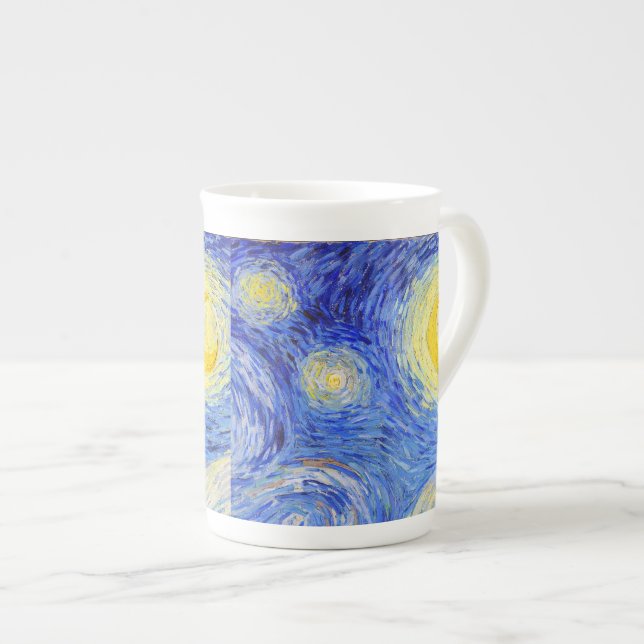 Van Gogh , "Starry Night" Bone China Mug (Front Right)