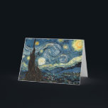 Van Gogh Starry Night Card<br><div class="desc">Vincent Van Gogh famous painting starry night</div>