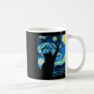 Van Gogh Starry Night Cat Lover Kitten Coffee Mug