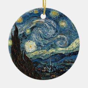 Van Gogh Starry Night Ceramic Tree Decoration