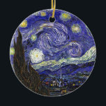 Van Gogh Starry Night Ceramic Tree Decoration<br><div class="desc">Van Gogh Starry Night</div>