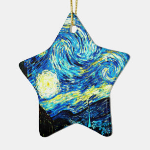 Van Gogh - Starry Night Ceramic Tree Decoration