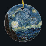 Van Gogh Starry Night Ceramic Tree Decoration<br><div class="desc">Vincent Van Gogh Starry Night masterpiece,  vintage artwork on modern day products from Zazilicious</div>