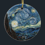 Van Gogh Starry Night Ceramic Tree Decoration<br><div class="desc">Vincent Van Gogh Starry Night masterpiece,  vintage artwork on modern day products from Zazilicious</div>