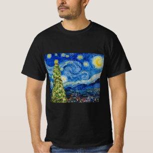 Van Gogh Starry Night - Christmas Tree T-Shirt