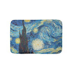 Van Gogh Starry Night Classic Impressionism Art Bath Mat