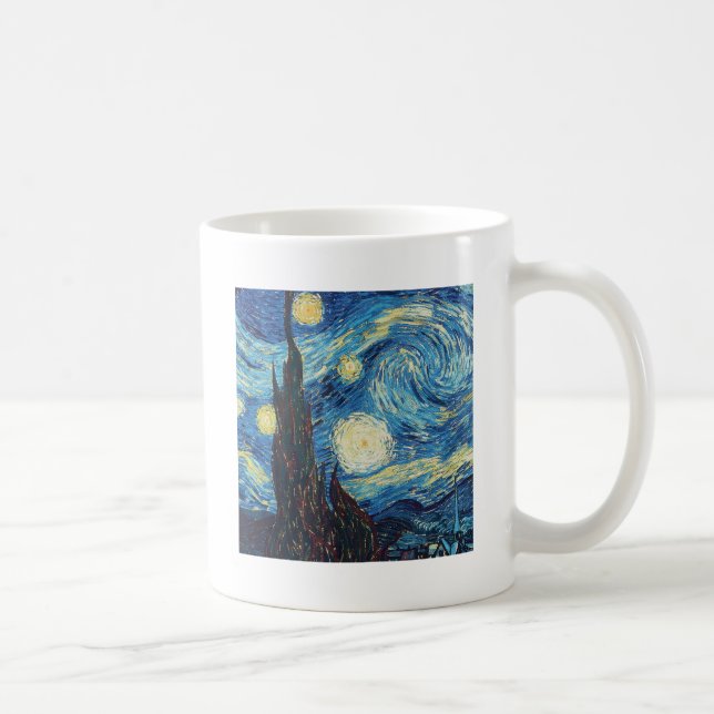 Van Gogh Starry Night Classic Impressionism Art Coffee Mug (Right)