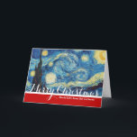 Van Gogh Starry Night Classic Impressionism Art Holiday Card<br><div class="desc">Starry Night Painting - This is the Vincent Van Gogh masterpiece,  The Starry Night  1889.</div>
