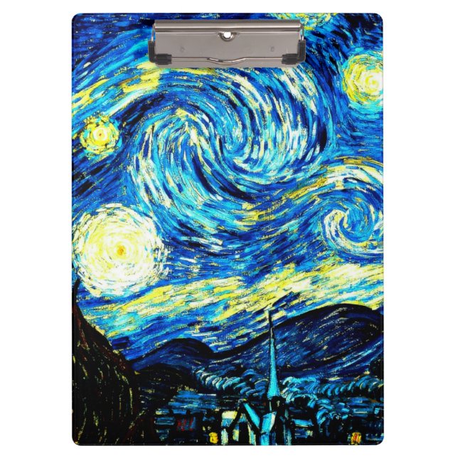 Van Gogh - Starry Night Clipboard (Front)