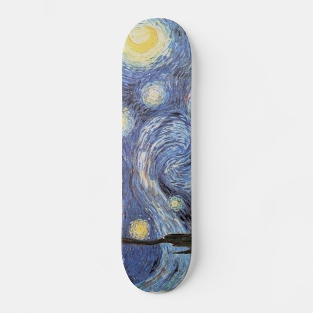 Van Gogh Starry Night Customised Skate Board (Front)