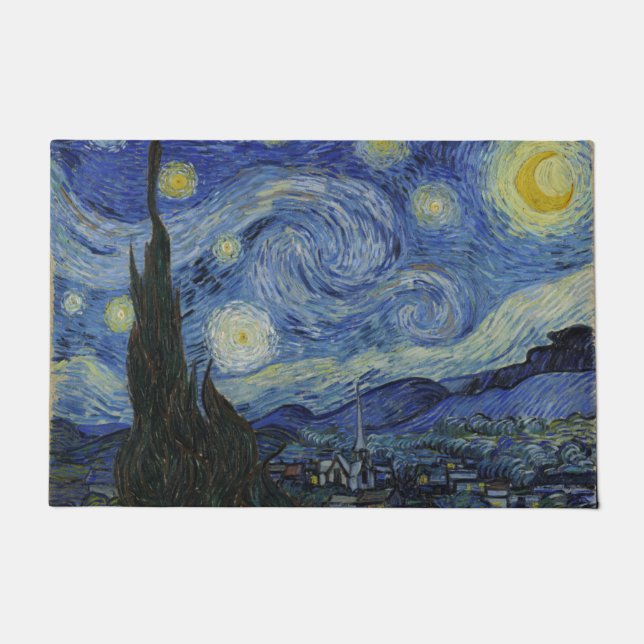 Van Gogh Starry Night Doormat (Front)