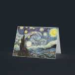 Van Gogh Starry Night Fine Art Card<br><div class="desc">Starry Night,  fine art by Vincent van Gogh.</div>