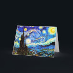 Van Gogh Starry Night Fine Art Card<br><div class="desc">Starry Night,  fine art by Vincent van Gogh.</div>