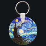 Van Gogh Starry Night Fine Art Key Ring<br><div class="desc">Starry Night,  fine art by Vincent van Gogh.</div>
