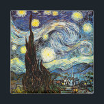 Van Gogh Starry Night Fine Art Magnet<br><div class="desc">Starry Night,  fine art by Vincent van Gogh.</div>