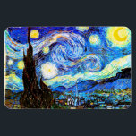 Van Gogh Starry Night Fine Art Magnet<br><div class="desc">Starry Night,  the most famous painting of Dutch Post-Impressionist master Vincent van Gogh. A lone cypress tree,  a sleeping village,  and a sky that whirls with stars. 

 Post-Impressionism Christian religious spiritual inspirational fine art painting.</div>